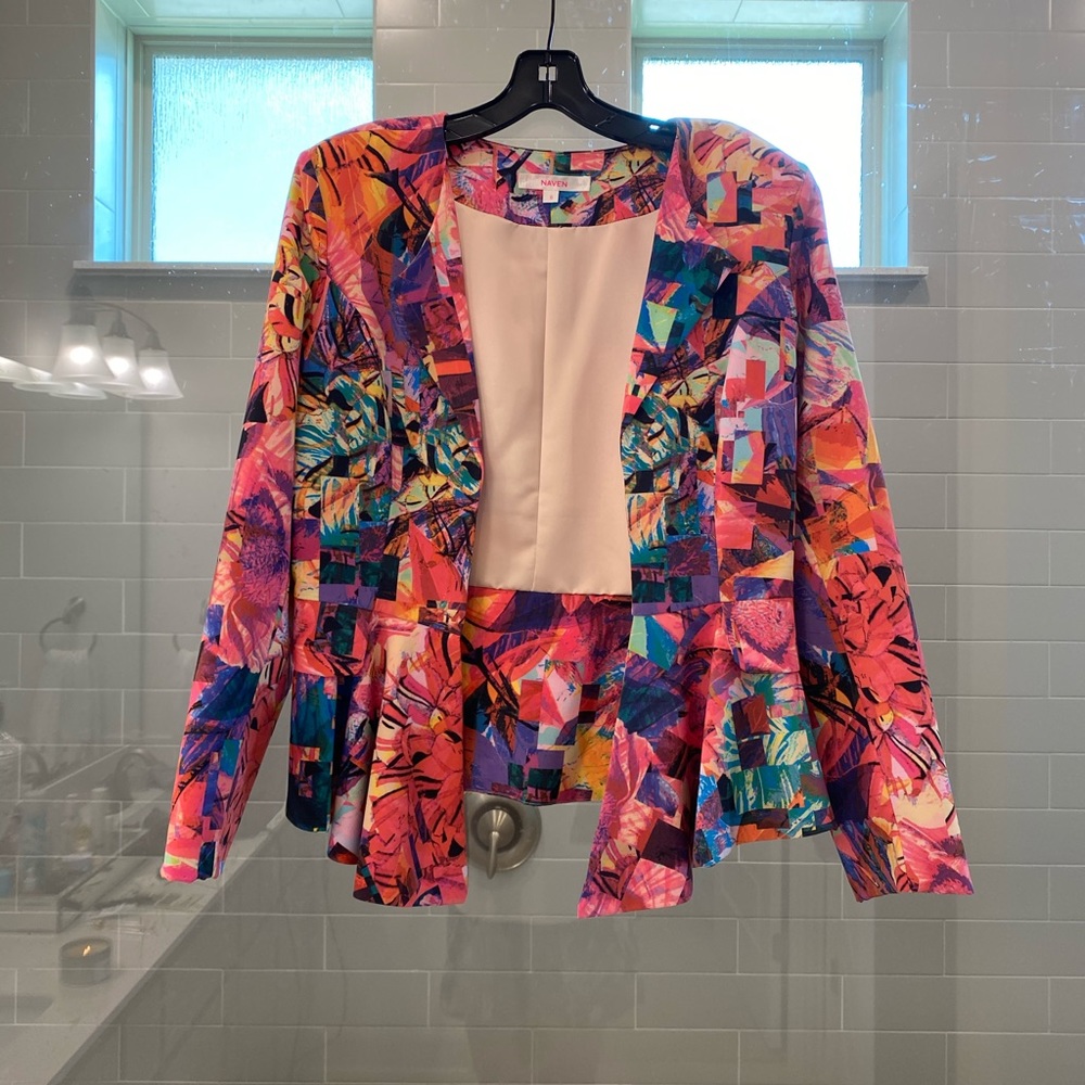 Multicolor Naven Peplum Jacket